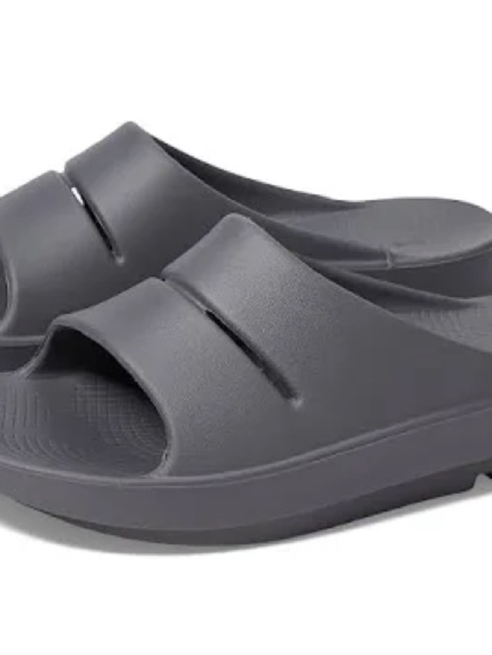 Unisex Oofos Gray Slide Sandals - Never Worn - W8, M6